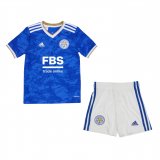 21/22 Leicester City Home Soccer Kit Jersey + Shorts Kids