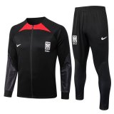 22/23 Korea Black Soccer Training Suit Jacket + Pants Mens