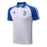 21/22 Juventus White - Blue Soccer Polo Jersey Mens