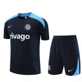 24/25 Chelsea Royal Soccer Training Suit Jersey + Short Mens