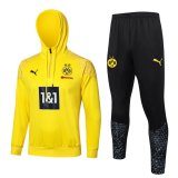 (Hoodie) 23/24 Borussia Dortmund Yellow Soccer Training Suit Sweatshirt + Pants Mens