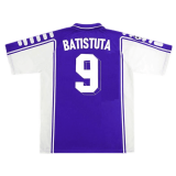 (Retro BATISTUTA #9) 1999/00 Fiorentina Home Soccer Jersey Mens