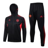 (Hoodie) 23/24 Bayern Munich Black Soccer Training Suit Jacket + Pants Mens