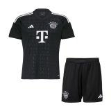 23/24 Bayern Munich Goalkeeper Black Soccer Jersey + Shorts Kids