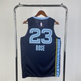 (ROSE - 23) 23/24 Memphis Grizzlies Navy Swingman Jersey - Icon Edition Mens