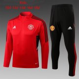 22/23 Manchester United Red Soccer Training Suit Kids