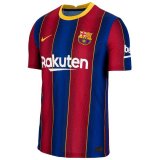 20/21 Barcelona Home Red & Navy Stripes Man Soccer Jersey