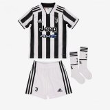 21/22 Juventus Home Kids Soccer Jersey+Short+Socks