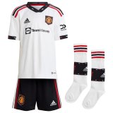 22-23 Manchester United Away Soccer Jersey + Shorts + Socks Kids