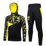 (Hoodie) 23/24 Borussia Dortmund Black Soccer Training Suit Sweatshirt + Pants Mens