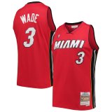 Miami Heat 2005-2006 Dwyane Wade Mitchell & Ness Red Jersey Hardwood Classics Man (WADE #3)
