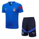 22/23 Italy Blue Soccer Jersey + Shorts Mens