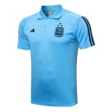 2023 Argentina Blue Soccer Polo Jersey Mens
