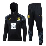 (Hoodie) 23/24 Borussia Dortmund Black Soccer Training Suit Mens