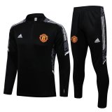 21/22 Manchester United Black Soccer Training Suit Mens