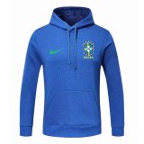 (Hoodie) 2022 Brazil Blue Pullover Soccer Sweatshirt Mens