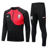 2022 Korea Black Soccer Training Suit Jacket + Pants Mens