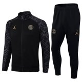 23/24 PSG x Jordan Black II Soccer Training Suit Jacket + Pants Mens