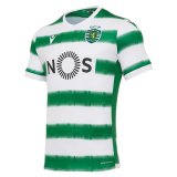 20/21 Sporting Lisbon Home Green&White Stripes Man Soccer Jersey