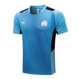 21/22 Olympique Marseille Blue Soccer Training Jersey Mens