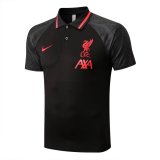 22/23 Liverpool Black Soccer Polo Jersey Mens