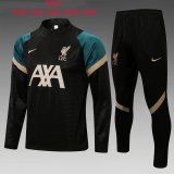 21/22 Liverpool Black GG Soccer Training Suit Kids