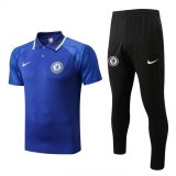 22/23 Chelsea Blue Soccer Training Suit Polo + Pants Mens