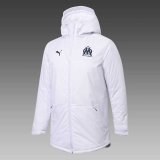 2020-21 Olympique Marseille White Man Soccer Winter Jacket