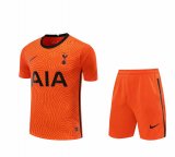 20/21 Tottenham Hotspur Goalkeeper Orange Man Soccer Jersey + Shorts Set