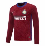 2020-21 Inter Milan Goalkeeper Red Long Sleeve Man Soccer Jersey
