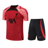 22/23 Liverpool Red Soccer Training Suit Jersey + Short Mens
