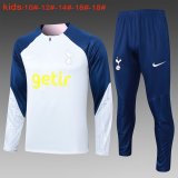 23/24 Tottenham Hotspur Light Grey Soccer Training Suit Kids