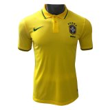 2022 Brazil Yellow Soccer Polo Jersey Mens