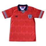 (Retro) 1990 England Away Red Soccer Jersey Mens
