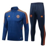 21/22 Manchester United Deep Blue Soccer Training Suit Mens