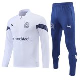 22/23 Olympique Marseille White Soccer Training Suit Mens