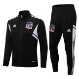 22/23 Colo Colo Black Soccer Training Suit Jacket + Pants Mens