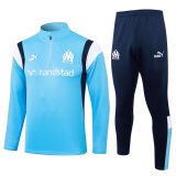 23/24 Olympique Marseille Blue Soccer Training Suit Mens