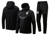 Brazil Hoodie Black Training Suit Jacket + Pants Mens 2022
