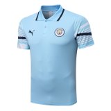 Manchester City Light Blue Polo Jersey Mens 2022/23