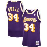Los Angeles Lakers 1996-1997 Mitchell & Ness Purple Jersey Hardwood Classics Man (O'NEAL #34)