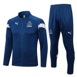 22/23 Olympique Marseille Blue Soccer Training Suit Jacket + Pants Mens