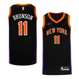 (Jalen Brunson #11) 22/23 New York Knicks Black Swingman Jersey - City Mens