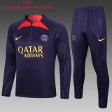 23/24 PSG Amethyst Soccer Training Suit Sweatshirt + Pants Kids