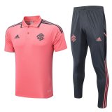 22/23 SC Internacional Pink Soccer Training Suit Polo + Pants Mens