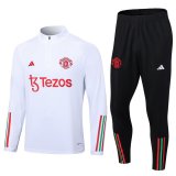 23/24 Manchester United White Soccer Training Suit Mens