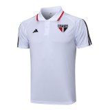 23/24 Sao Paulo FC White Soccer Polo Jersey Mens
