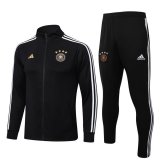 2022 Germany Black Soccer Training Suit Jacket + Pants Mens