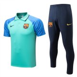 22/23 Barcelona Green Soccer Training Suit Polo + Pants Mens