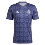 23/24 Real Madrid Pre-Match Blue Soccer Jersey Mens